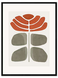 Gerahmter Kunstdruck Rosa