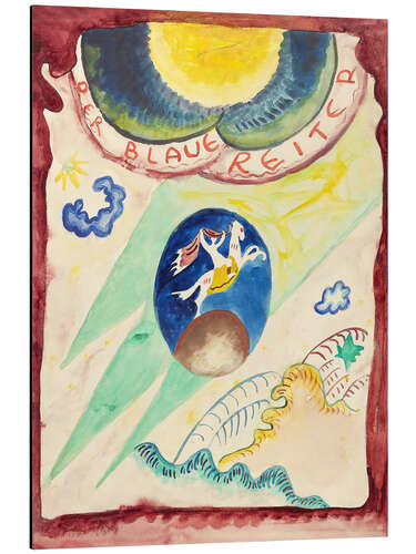 Alubild Titelbildentwurf "Der Blaue Reiter" III, 1911