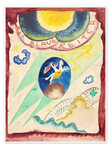 Póster Cover Design "The Blue Rider" III, 1911