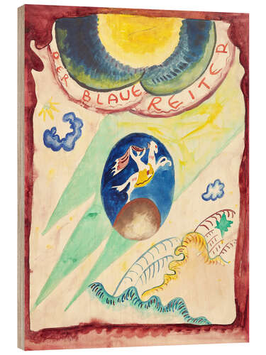 Obraz na drewnie Cover Design "The Blue Rider" III, 1911