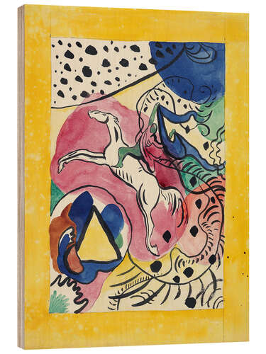 Print på træ Cover Design of the Almanac "The Blue Rider", 1911