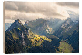 Puutaulu Swiss mountains