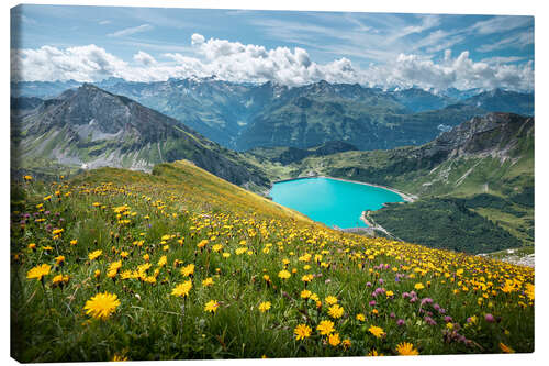 Canvas print Spullersee in summer