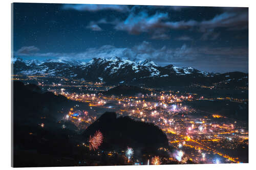 Acrylic print New Year's Eve in Reintal with mountains