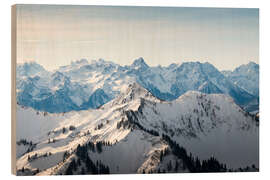 Wood print Mountain worlds in Vorarlberg - Lucas Tiefenthaler