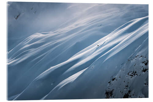 Acrylic print Deep snow skiing in Lech-Zürs am Arlberg