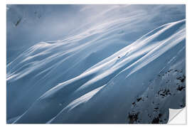 Wall sticker Deep snow skiing in Lech-Zürs am Arlberg