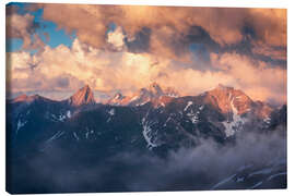 Canvas print Sunset in the Alps - Arlberg - Lucas Tiefenthaler