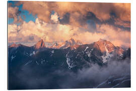 Gallery print Sunset in the Alps - Arlberg