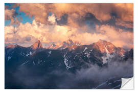 Wall sticker Sunset in the Alps - Arlberg