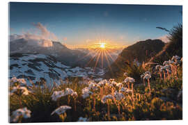 Acrylglasbild Sonnenuntergang am Madloch am Arlberg - Lucas Tiefenthaler