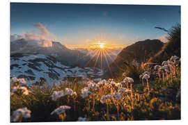 Obraz na PCV Sunset at Madloch am Arlberg - Lucas Tiefenthaler
