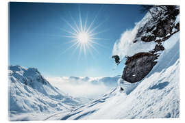 Acrylglasbild Skifahrer in Action in Zürs am Arlberg - Lucas Tiefenthaler
