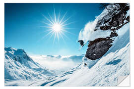 Wall sticker Skiers in action in Zürs am Arlberg
