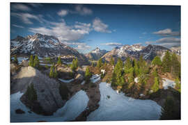 Obraz na PCV Spring in Lech with a view of Biberkopf - Lucas Tiefenthaler