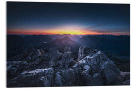 Acrylglasbild Sonnenaufgang auf der Mohnenfluh in Lech - Lucas Tiefenthaler