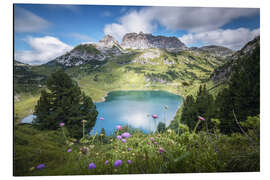 Tableau en aluminium Formarinsee with Rote Wand in summer - Lucas Tiefenthaler