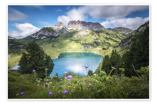 Póster Formarinsee with Rote Wand in summer