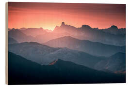 Wood print Mohnenfluh mountain layers - Lucas Tiefenthaler