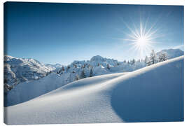 Lienzo Gipslöcher with Omeshorn in winter in Lech - Lucas Tiefenthaler