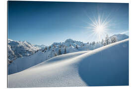 Gallery Print Gipslöcher mit Omeshorn im Winter in Lech