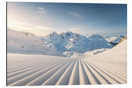 Tableau en aluminium Ski slope in Zürs am Arlberg - Lucas Tiefenthaler