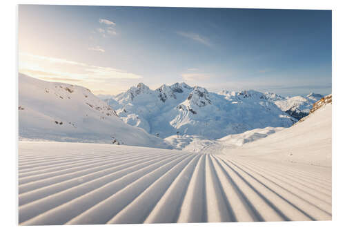 Foam board print Ski slope in Zürs am Arlberg
