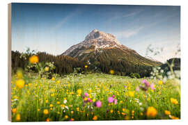 Wood print Omeshorn in Lech with flowers