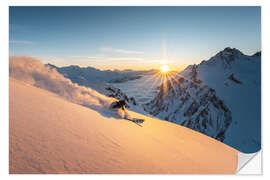 Wall sticker Sunset skiing in Zürs am Arlberg - Lucas Tiefenthaler