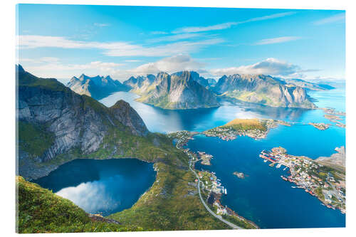 Acrylic print View from Reinebringen, Lofoten