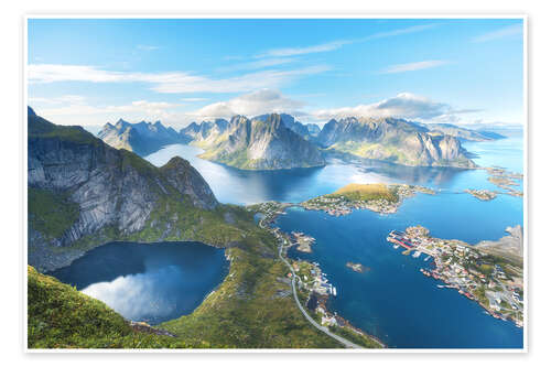 Poster Aussicht von Reinebringen, Lofoten