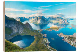 Cuadro de madera View from Reinebringen, Lofoten - Lucas Tiefenthaler