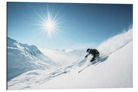Tableau en aluminium Deep snow skiing in Lech-Zürs am Arlberg - Lucas Tiefenthaler