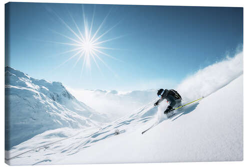 Lienzo Deep snow skiing in Lech-Zürs am Arlberg