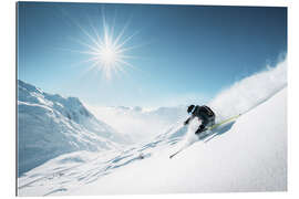 Cuadro de plexi-alu Deep snow skiing in Lech-Zürs am Arlberg - Lucas Tiefenthaler