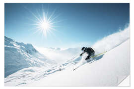 Wall sticker Deep snow skiing in Lech-Zürs am Arlberg