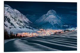 Alubild Lech bei Nacht