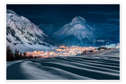 Poster Lech at night