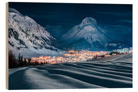 Wood print Lech at night - Lucas Tiefenthaler