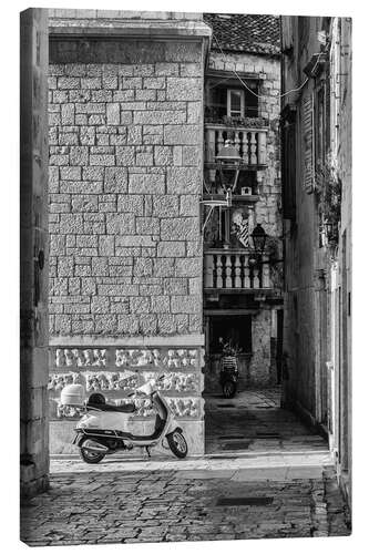 Canvas print Italian scooter in the old town