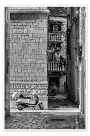 Wandbild Italienischer Roller in der Altstadt - Mikolaj Gospodarek