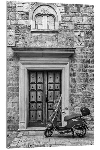 Aluminium print By scooter through Croatia