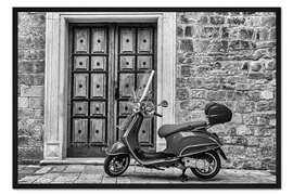 Gerahmter Kunstdruck Italienischer Roller