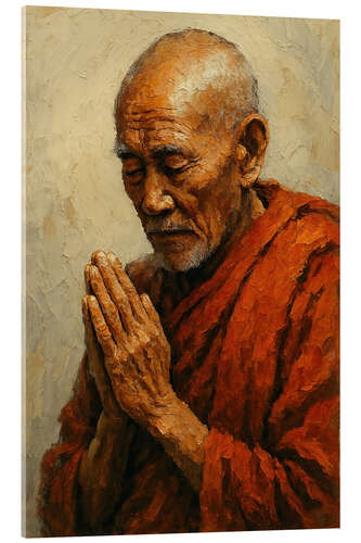 Akrylbillede The monk's silent prayer