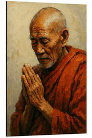 Aluminium print The monk's silent prayer - Natalie Bruns