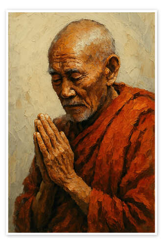 Plakat The monk's silent prayer