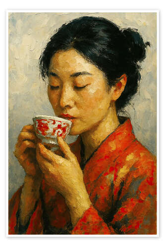 Poster Kimono und Tee