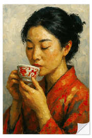 Wall sticker Kimono and tea - Natalie Bruns