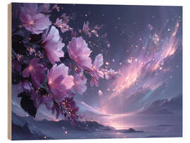 Puutaulu Flowers under starlight - Niphion
