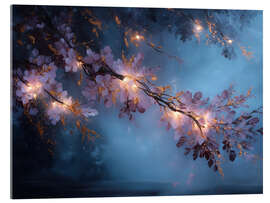 Obraz na szkle akrylowym Magical flower branch in the fog - Niphion